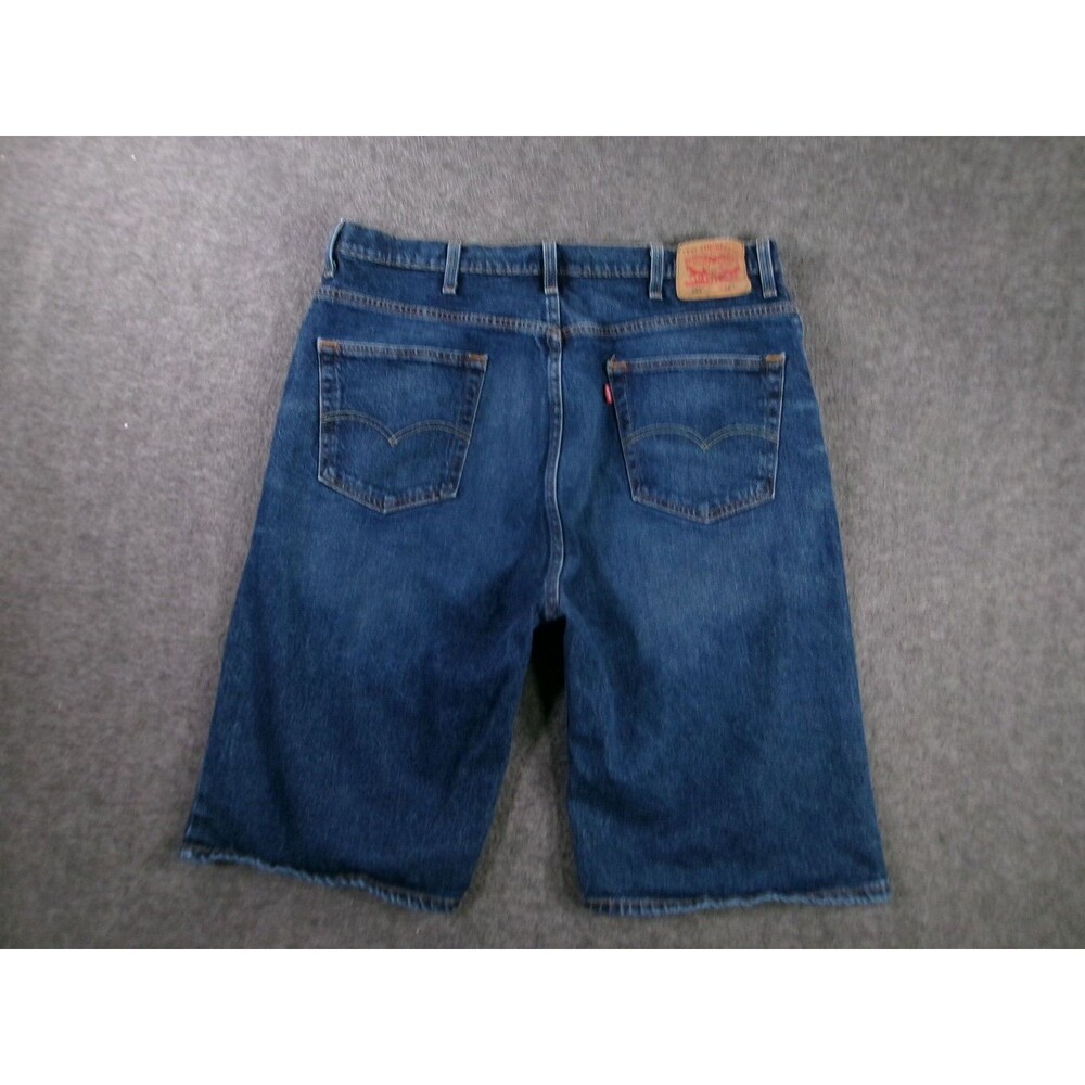 Levis 569 Shorts Men 38 Relaxed Loose Wide Straight Leg Baggy Blue Denim - Picture 8 of 11
